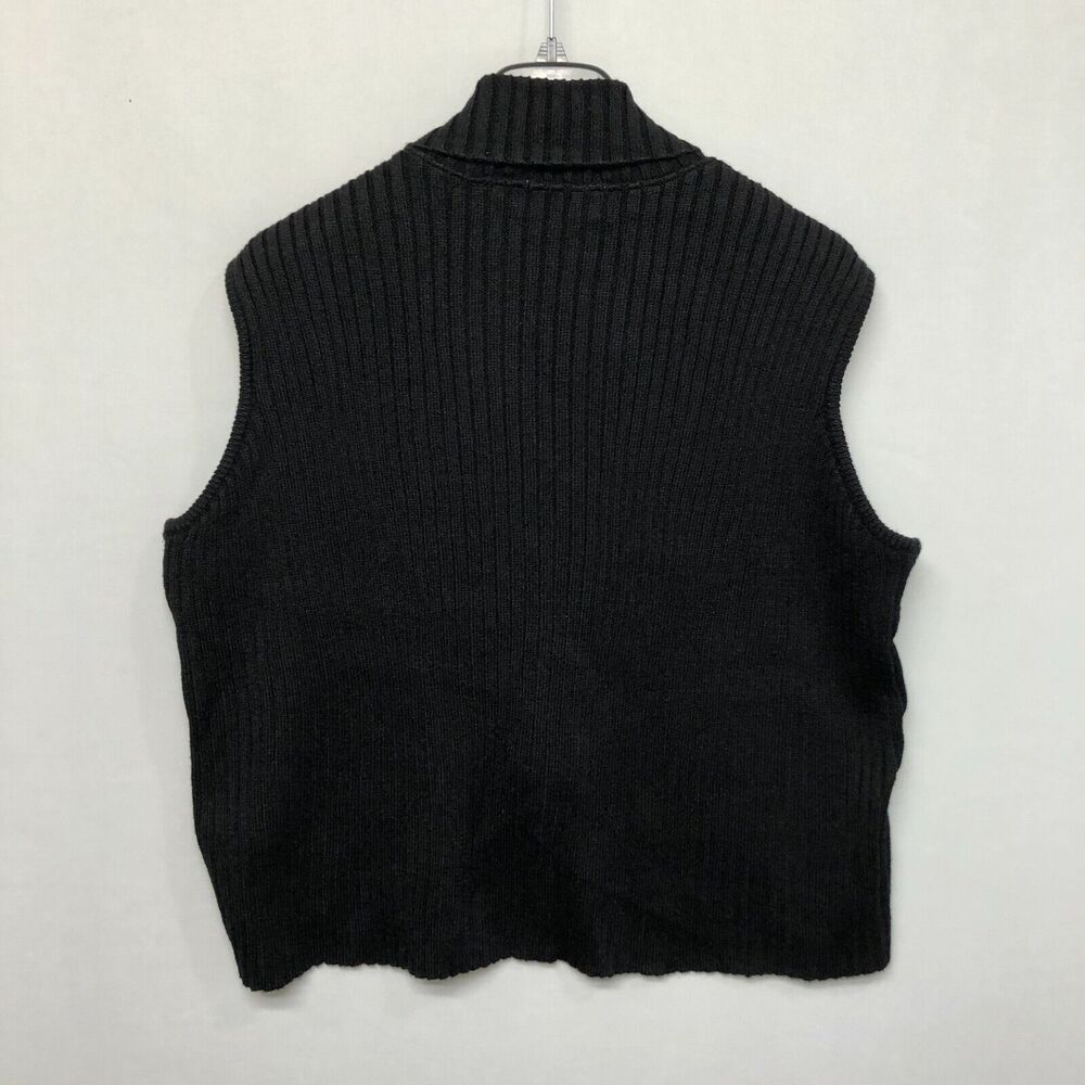 Alfred Dunner Women Sleeveless Vest Sweater Pockets Size 3X Black M185 -27 - Picture 10 of 12